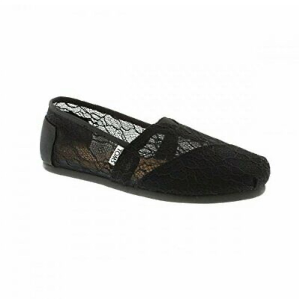 Toms NIB Black Lace Classic Shoe 7.5